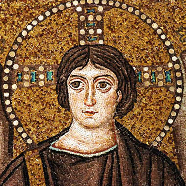 «Cristo» mosaico bizantino Abside San Vitale, Ravenna