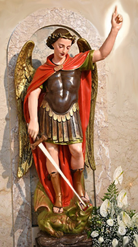 Statua dell'Arcangelo Michele nella Cattedrale di Cerveteri