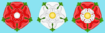 La rosa dei Lancaster, degli York e dei Tudor