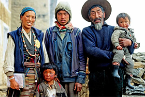 Una famiglia tibetana