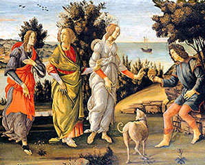 Sandro Botticelli «Il giudizio di Paride»